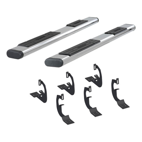 ARIES 4444013 - 6 x 85 Polished Stainless Oval Side Bars, Select Dodge Ram 1500