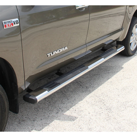 ARIES 4444032 - 6 x 91 Polished Stainless Oval Side Bars, Select Toyota Tundra