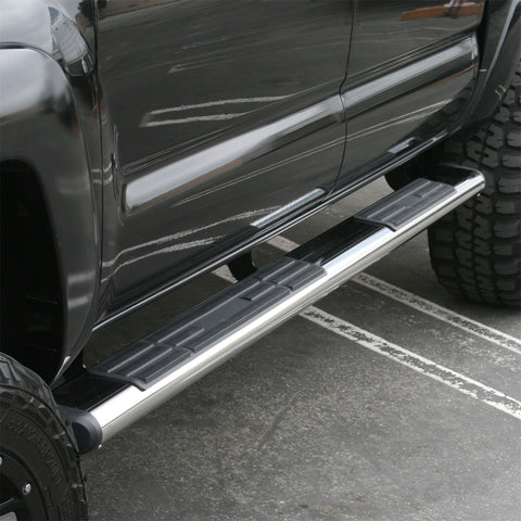 ARIES 4444038 - 6 x 85 Polished Stainless Oval Side Bars, Select Toyota Tacoma