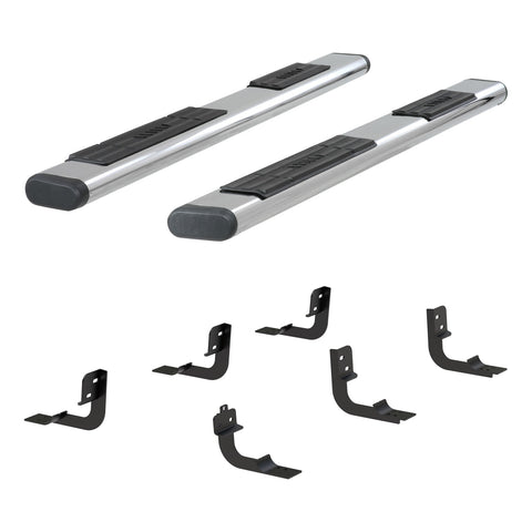 ARIES 4444046 - 6 x 91 Polished Stainless Oval Side Bars, Select Dodge, Ram 2500, 3500