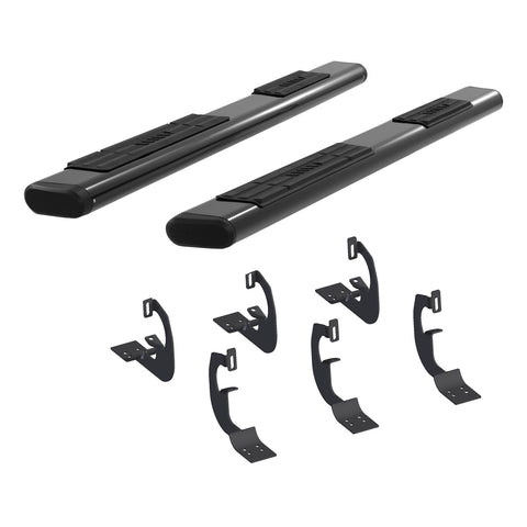 ARIES 4445013 - 6 x 85-Inch Oval Black Aluminum Nerf Bars, Select Dodge Ram 1500