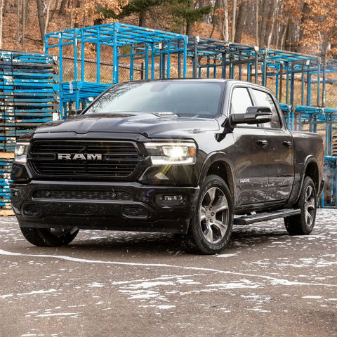 ARIES 4445015 - 6 x 85 Black Aluminum Oval Side Bars, Select Dodge Ram 2500, 3500