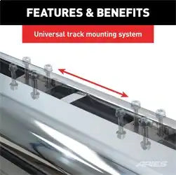 ARIES 4445030 - 6 x 53-Inch Oval Black Aluminum Nerf Bars, Select Toyota Tundra