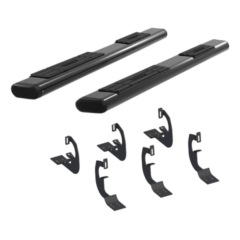 ARIES 4445032 - 6 x 91-Inch Oval Black Aluminum Nerf Bars, Select Toyota Tundra