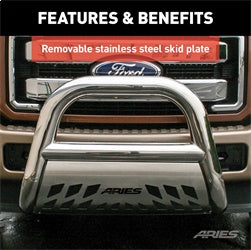 ARIES 45-2004 - Big Horn 4 Polished Stainless Bull Bar, Select Toyota Sequoia, Tundra