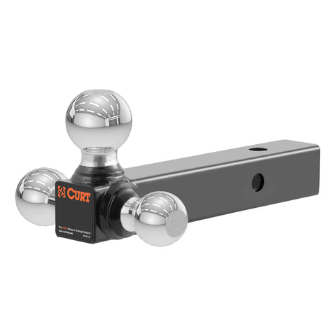 CURT 45001 Multi-Ball Mount (2 Hollow Shank, 1-7/8", 2 & 2-5/16 Chrome Balls)