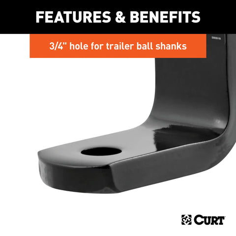 CURT 45017 Class 2 Ball Mount (1-1/4 Shank, 3,500 lbs., 3-1/4 Drop, 6-1/4 Long)