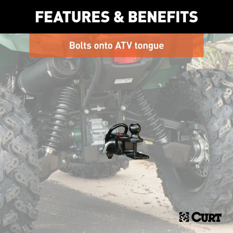 CURT 45029 ATV Towing Starter Kit with 2 Shank and 1-7/8 Trailer Ball