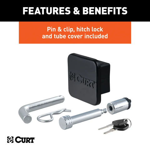 CURT 45534 Towing Starter Kit with 2 Ball (2 Shank, 7,500 lbs, Drop)