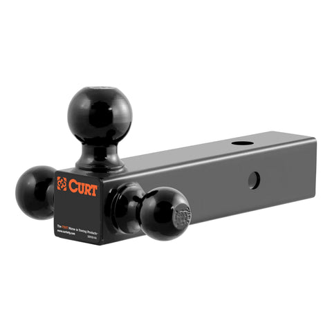 CURT 45651 Multi-Ball Mount (2-1/2 Hollow Shank, 1-7/8", 2 & 2-5/16 Black Balls)