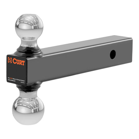 CURT 45665 Multi-Ball Mount (2 Solid Shank, 2 & 2-5/16 Chrome Balls)
