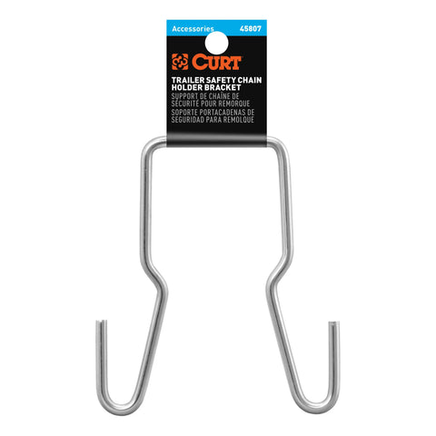 CURT 45807 Trailer Safety Chain Holder Bracket (2 Shank)
