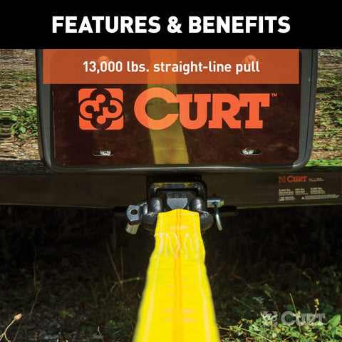 CURT 45832 D-Ring Shackle Mount Trailer Hitch, Fits 2-Inch Receiver, 13,000 lbs