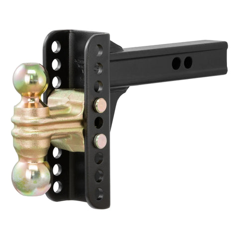 CURT 45900 Adjustable Channel Mount with Dual Ball (2 Shank, 14,000 lbs., 6 Drop)