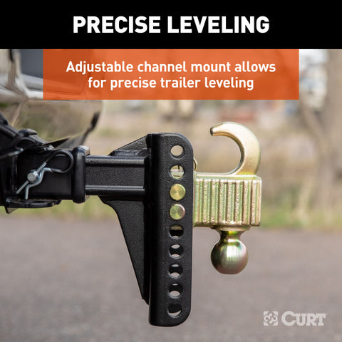 CURT 45904 - Adjustable Channel Ball Mount