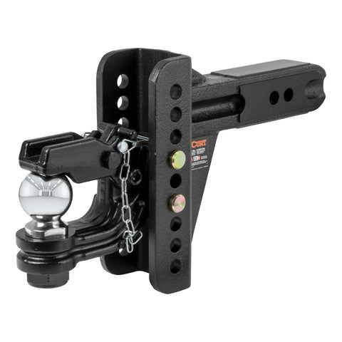CURT 45908 Adjustable Channel Mount with 2-5/16 Ball & Pintle (2-1/2 Shank, 20,000 lbs.)