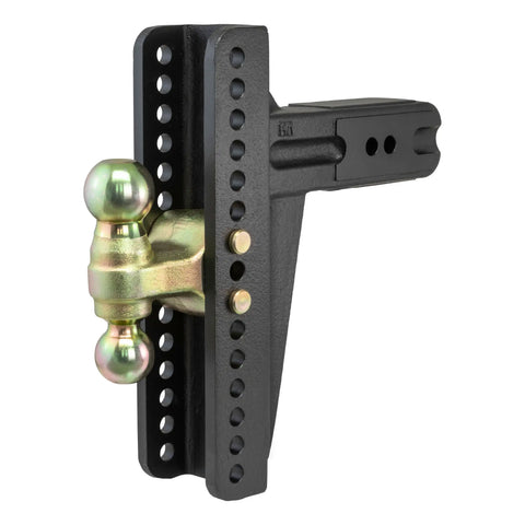CURT 45928 - Adjustable Channel Mount with Dual Ball (3in. Shank 21000 lbs. 10-5/8in. Drop