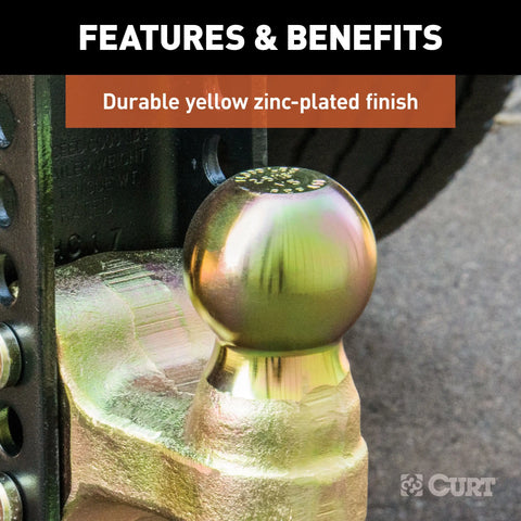 CURT 45928 - Adjustable Channel Mount with Dual Ball (3in. Shank 21000 lbs. 10-5/8in. Drop