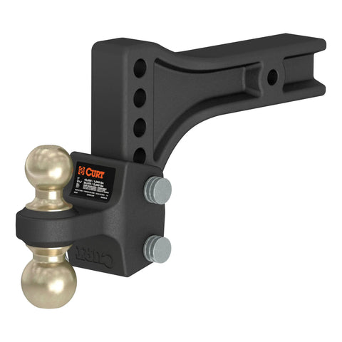 CURT 45937 HD Adjustable Trailer Hitch Ball Mount with Dual Ball, 2-1/2 Shank, 20K