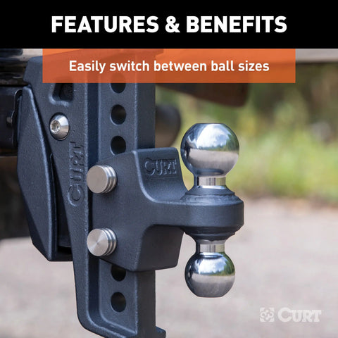 CURT 45952 Replacement Rebellion XD Dual Ball, 2, 2-5/16-Inch, Up to 15K