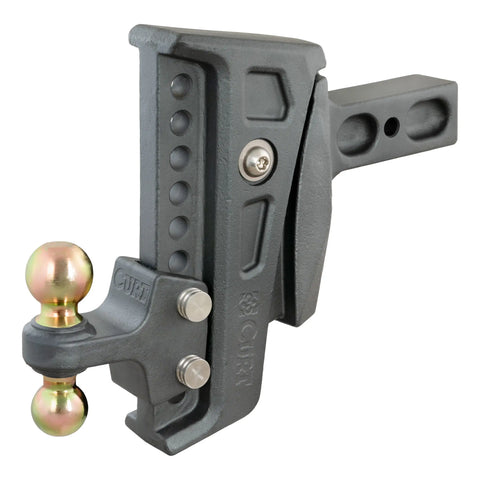 CURT 45955 Rebellion XD Adjustable Cushion Hitch (2-1/2 Shank, 2", 2-5/16 Balls, 20K)