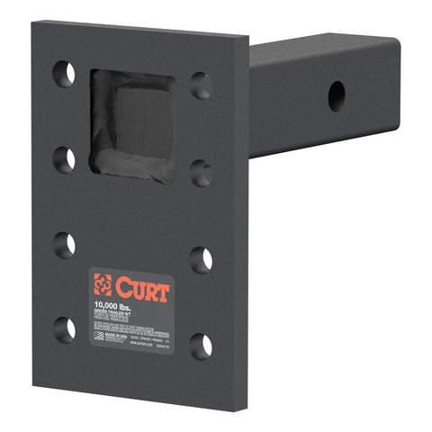 CURT 48323 Adjustable Pintle Mount (2 Shank, 10,000 lbs., 7 High, 6 Long)