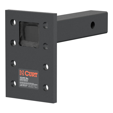 CURT 48325 Adjustable Pintle Mount (2 Shank, 15,000 lbs., 7 High, 8 Long)