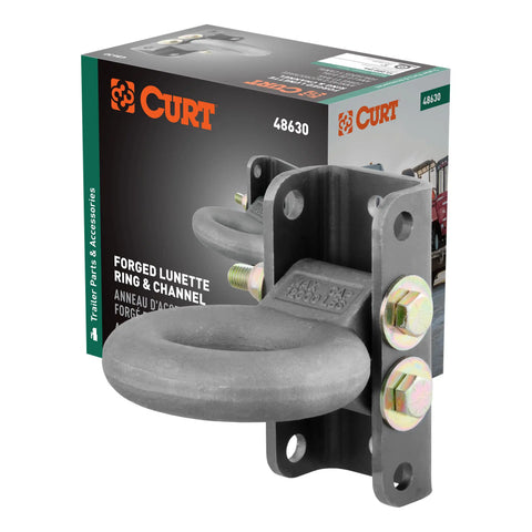 CURT 48630 Adjustable Lunette Ring (12,000 lbs., 3 Eye, 7-1/2 Channel Height, Packaged)