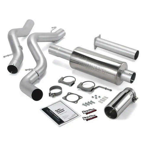 Banks Power 48938 Monster Exhaust System, 4-inch Single Exit, Chrome Tip