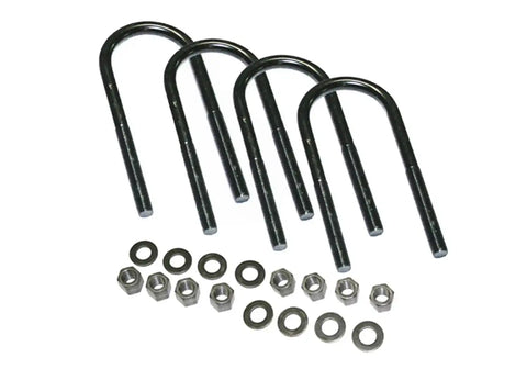 Superlift 10824 U-Bolt 4 Pack - 9/16 x 3 1/8 13 Round w/ Hardware