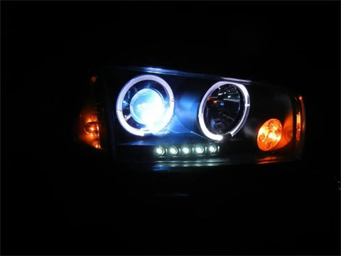 Spyder Auto 5009746 - Projector Headlights Halogen Model Only ( Not Compatiable With Xenon/HID ) LED Halo Replaceable LEDs Chrome High H1 (Included) Low 9006 (Not Included)