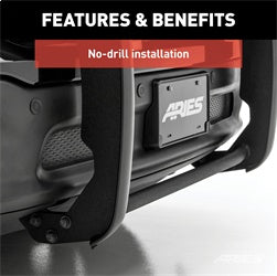 ARIES 5051 - 1-1/2-Inch Black Steel Grille Guard, No-Drill, Select Dodge Nitro
