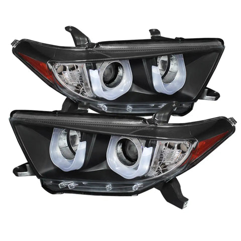 Spyder Auto 5075055 - Projector Headlights 3D DRL Black High H1 (Included) Low H7