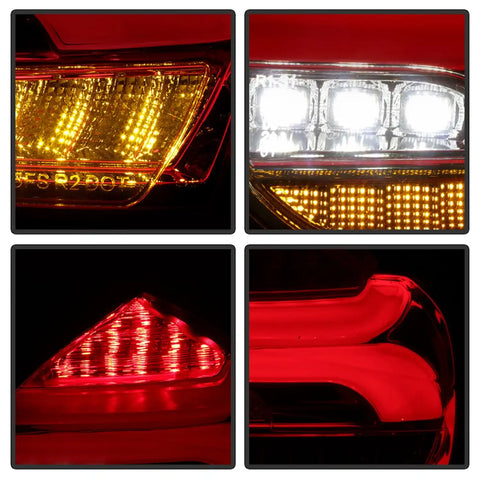 Spyder Auto 5085726 LED Tail Lights - Red Clear