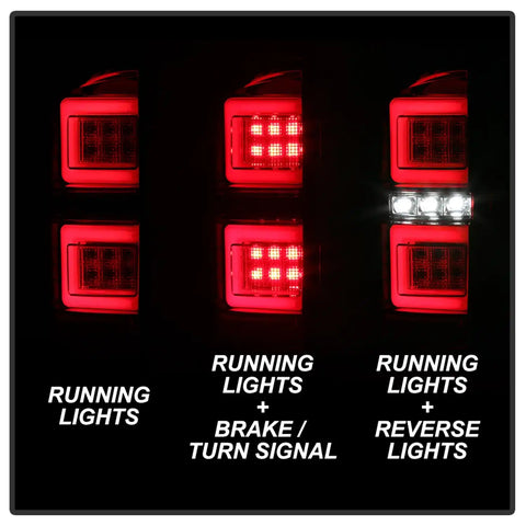 Spyder Auto 5085757 LED Tail Lights - Red Clear