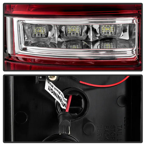 Spyder Auto 5085757 LED Tail Lights - Red Clear