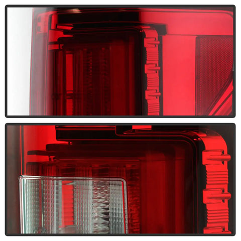 Spyder Auto 5085764 Light Bar LED Tail Lights - Red Clear