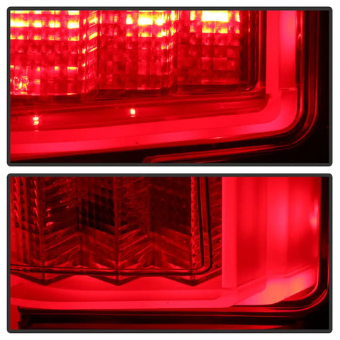 Spyder Auto 5085764 Light Bar LED Tail Lights - Red Clear