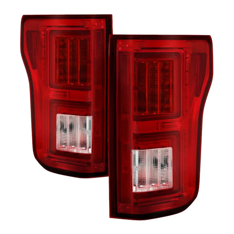 Spyder Auto 5085764 Light Bar LED Tail Lights - Red Clear