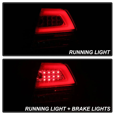 Spyder Auto 5086075 LED Tail Lights - Red Clear