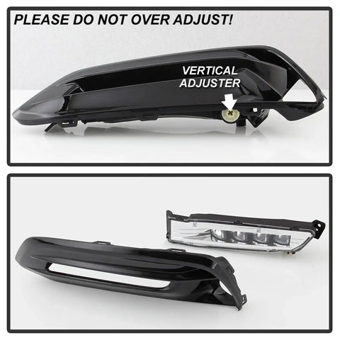 Spyder Auto 5086310 OEM LED Fog Lights W/OEM Fit Switch- Clear -