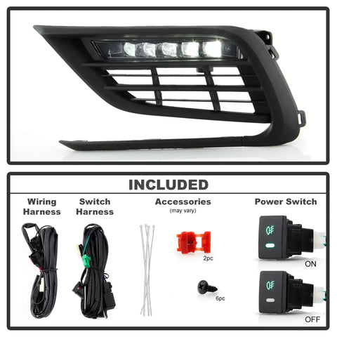 Spyder Auto 5087041 OEM Style LED Fog Lights W/OEM Fit Switch - Clear