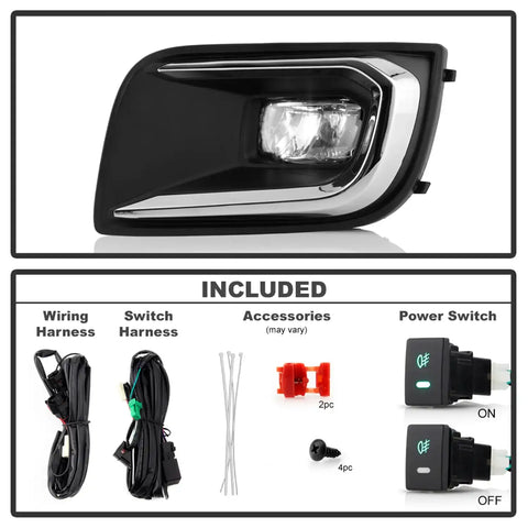 Spyder Auto 5087140 OEM Style LED Fog Lights W/OEM Fit Switch - Clear