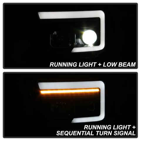Spyder Auto 5087669 (Spyder Platinum) Projector Headlights - Sequential Turn Signal Black