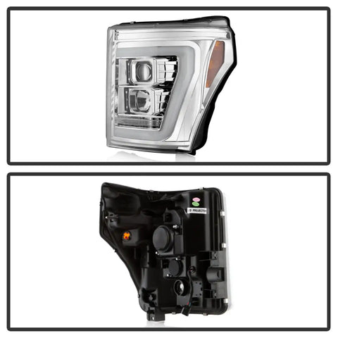 Spyder Auto 5087881 ( Platinum ) Projector LED Headlights - Chrome