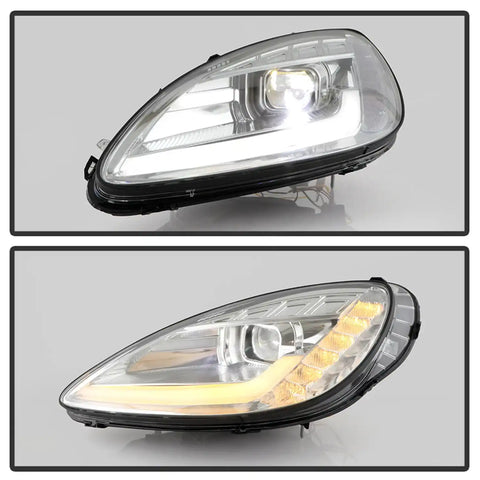 Spyder Auto 5087942 (Spyder Apex) High-Power LED Module (High Beam And Low Beam) Equipped Headlights - Chrome