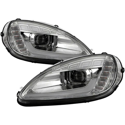 Spyder Auto 5087942 (Spyder Apex) High-Power LED Module (High Beam And Low Beam) Equipped Headlights - Chrome