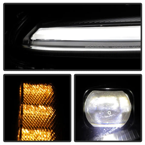 Spyder Auto 5087959 (Spyder Apex) High-Power LED Module (High Beam And Low Beam) Equipped Headlights - Black