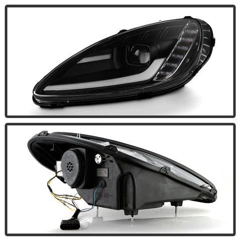 Spyder Auto 5087959 (Spyder Apex) High-Power LED Module (High Beam And Low Beam) Equipped Headlights - Black