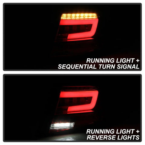 Spyder Auto 5087973 LED Tail Lights - Red Clear